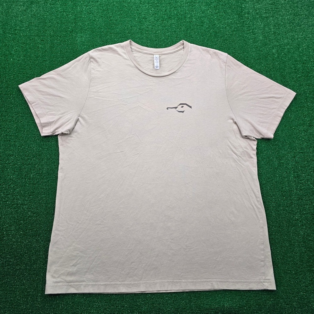 Dux Tshirt‎ Mens 2XL Beige Tan Graphic Duck Box Back Print Casual Tee Outdoors - Picture 3 of 8